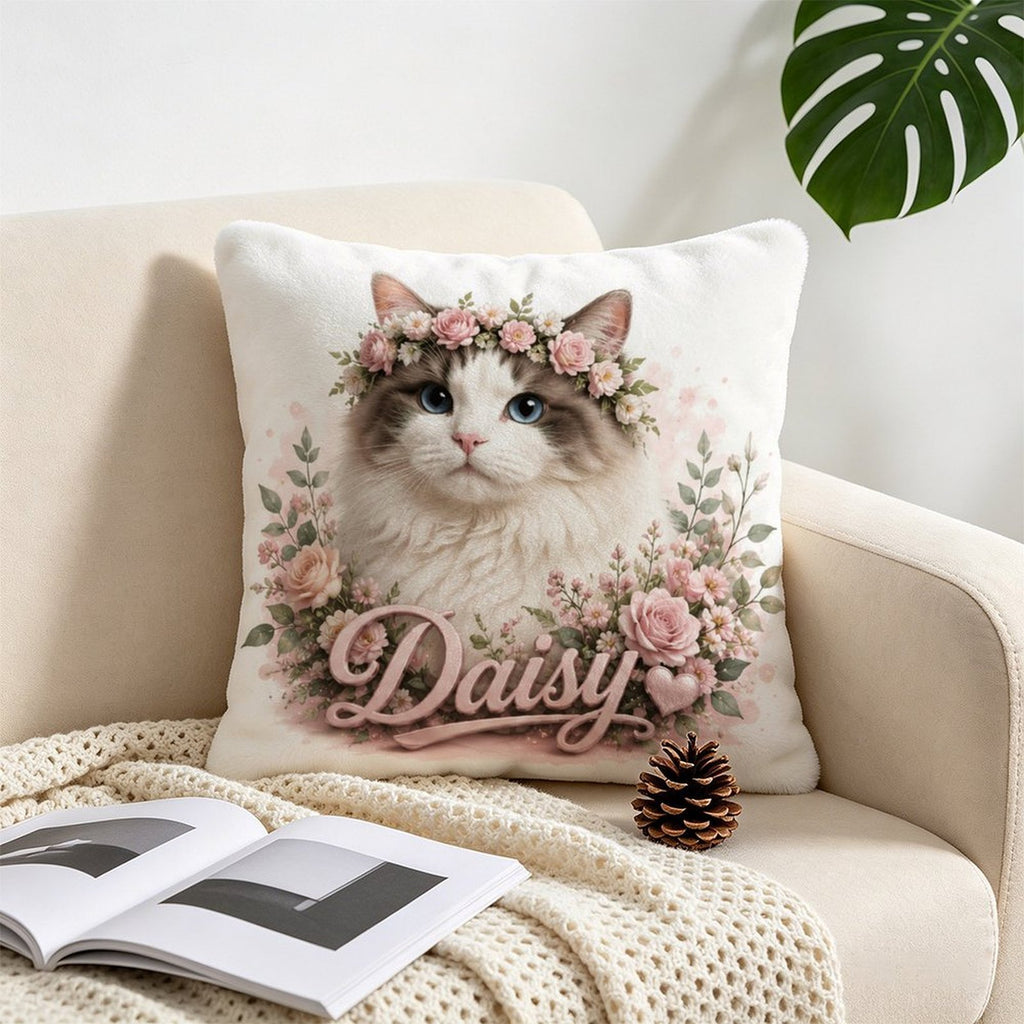 Custom Pet Portrait Flannel Pillowcase