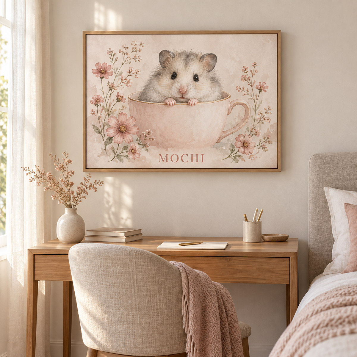 Custom Pet Portrait Canvas Print(4:3)