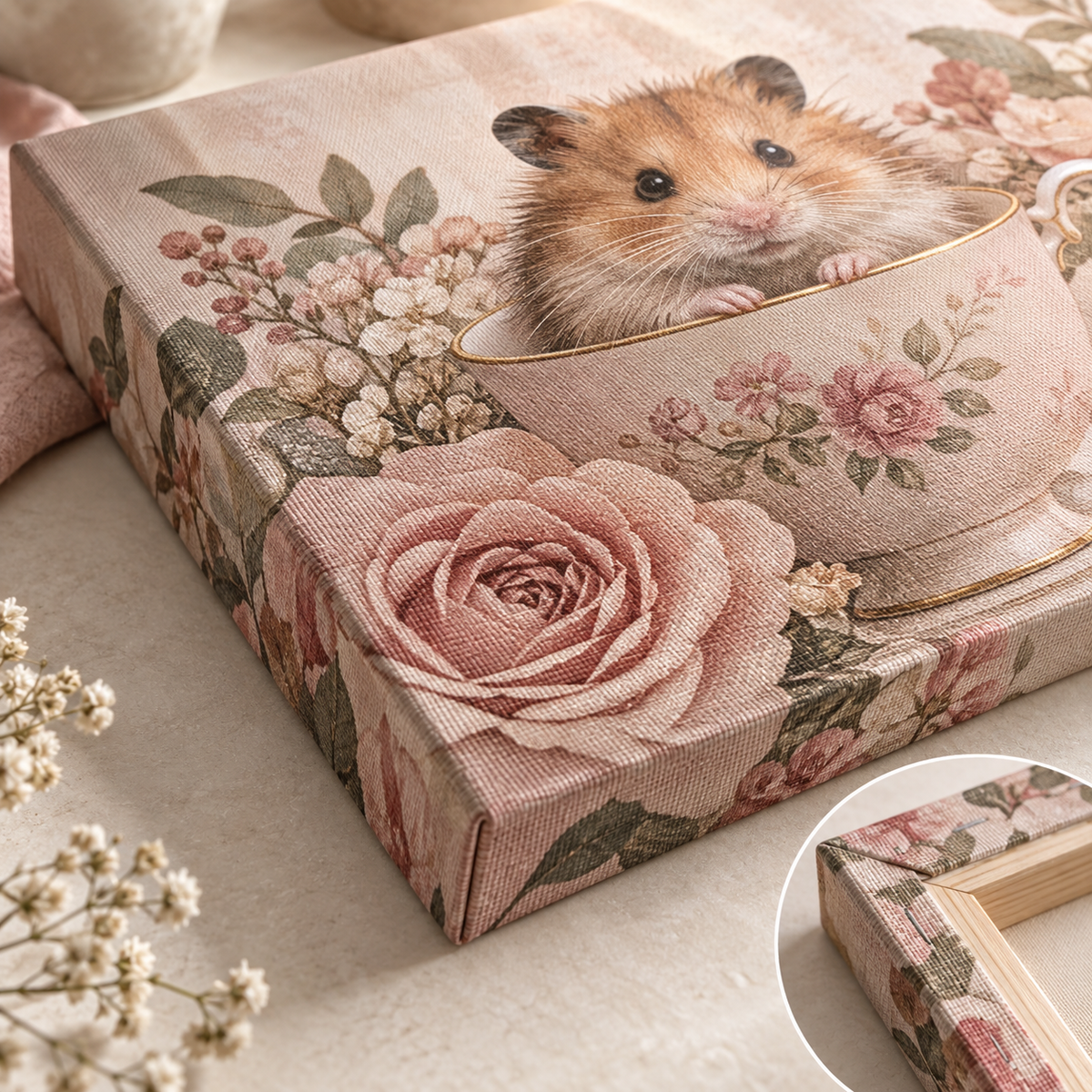 Custom Pet Portrait Canvas Print(4:3)