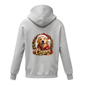 Custom Pet Portrait Pullover Hoodie(Back Print)