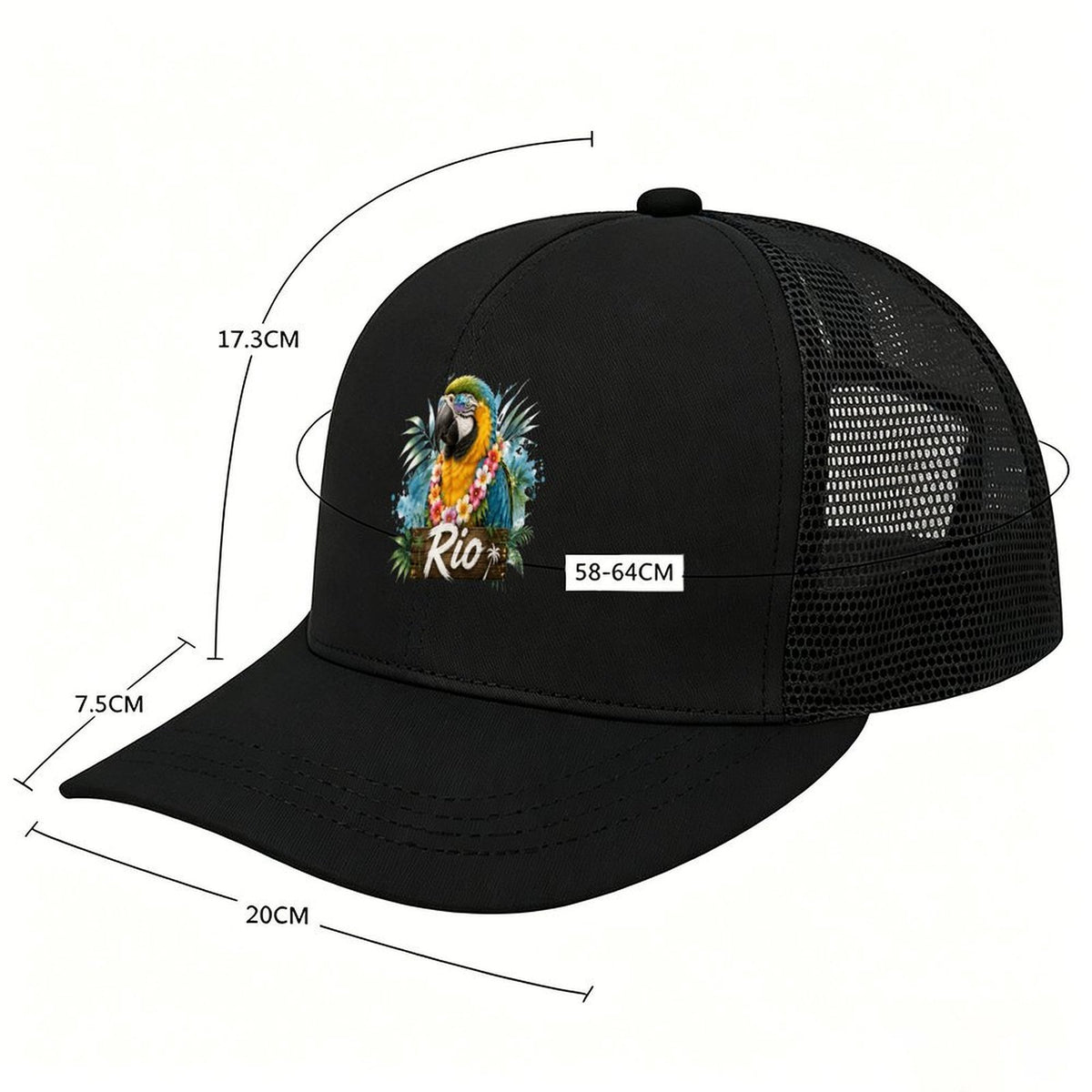 Custom Pet Portrait Mesh Baseball Cap