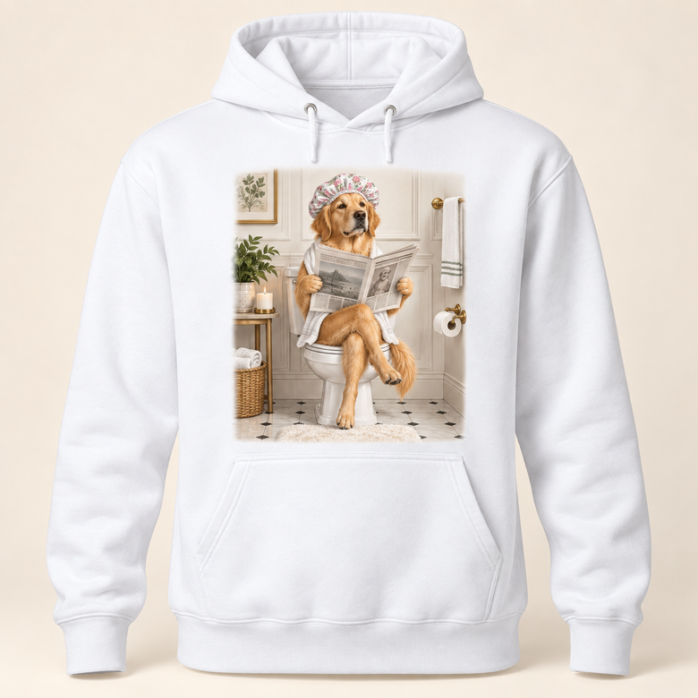 Custom Pet Portrait Pullover Hoodie(Back Print)